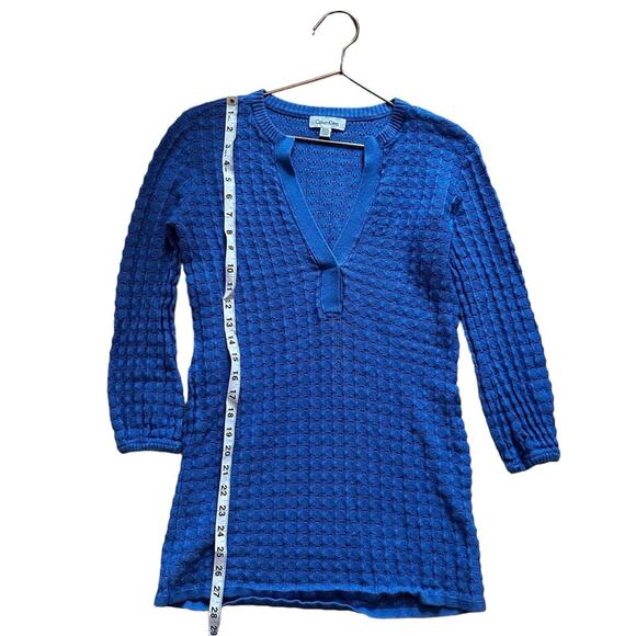 Calvin Klein sweater open knit v neck size small - Picture 5 of 6